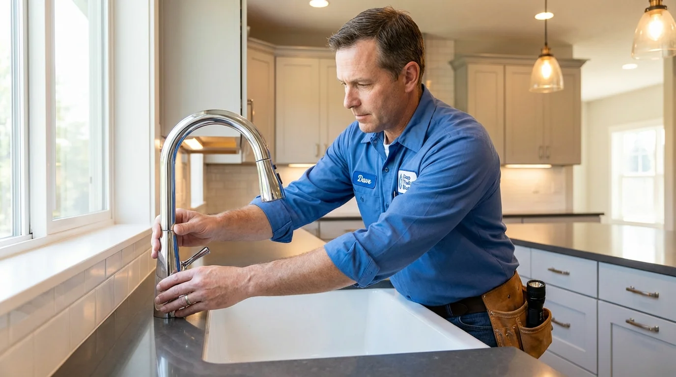 Kitchen faucet installation by Johns Plumbing LLC in Maynardville